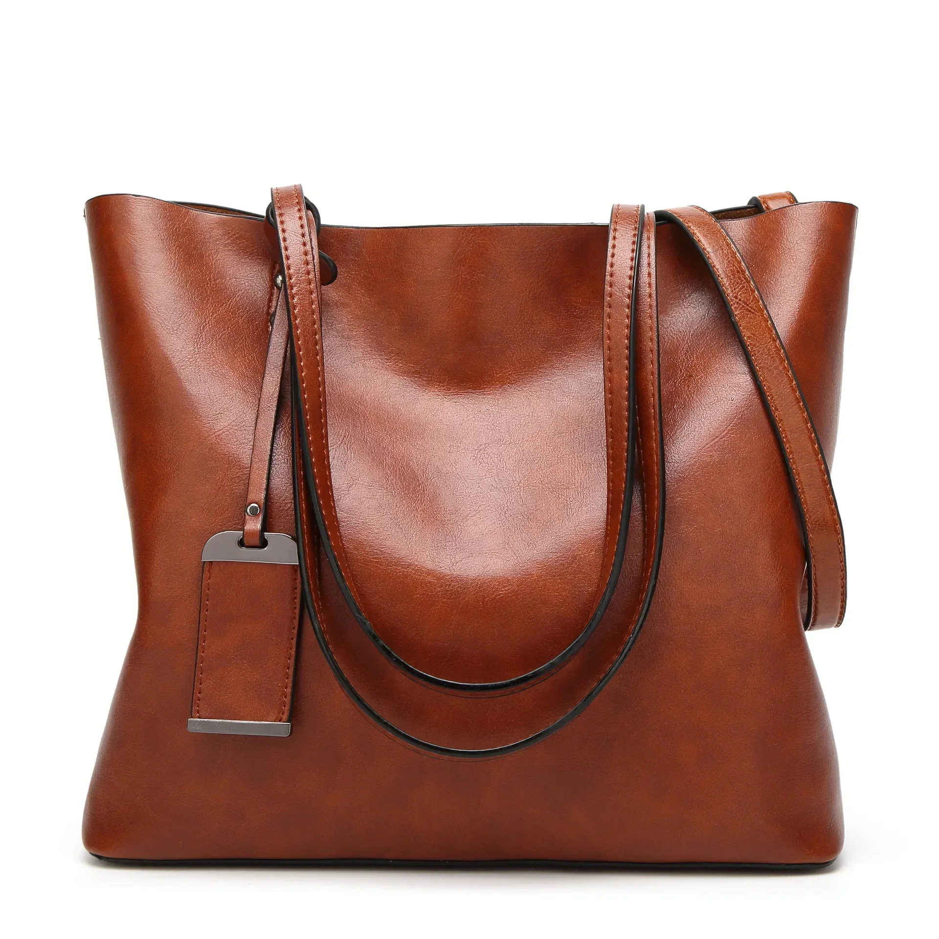

New Oil Wax Leather Bag Women Luxury Designer Handbag Trendy Large Capacity Shoulder Messenger Bag Women's Bag 2023 Trend