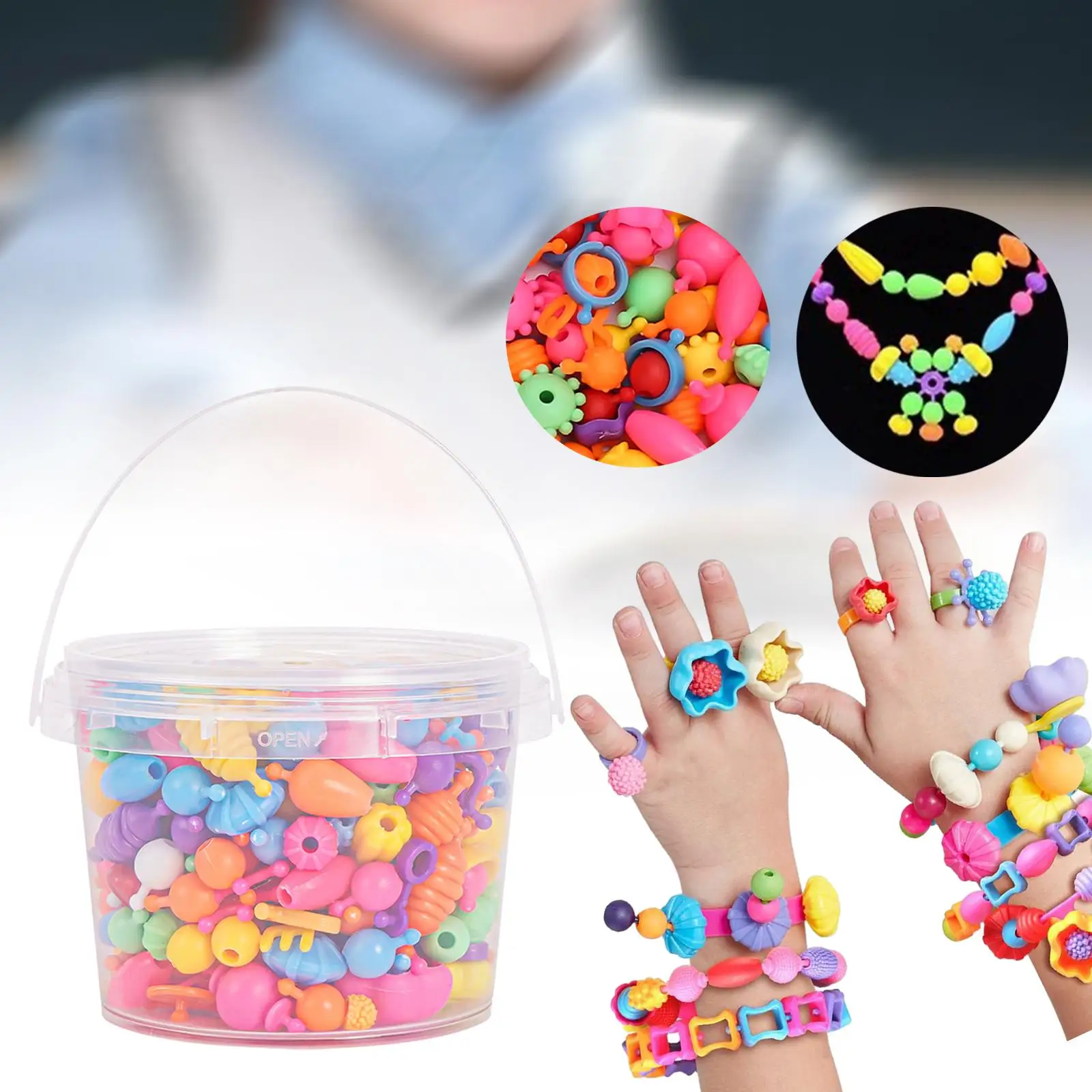 Beads for Kids DIY Jewelry Making Kit Arts Crafts for Hairband Bracelet