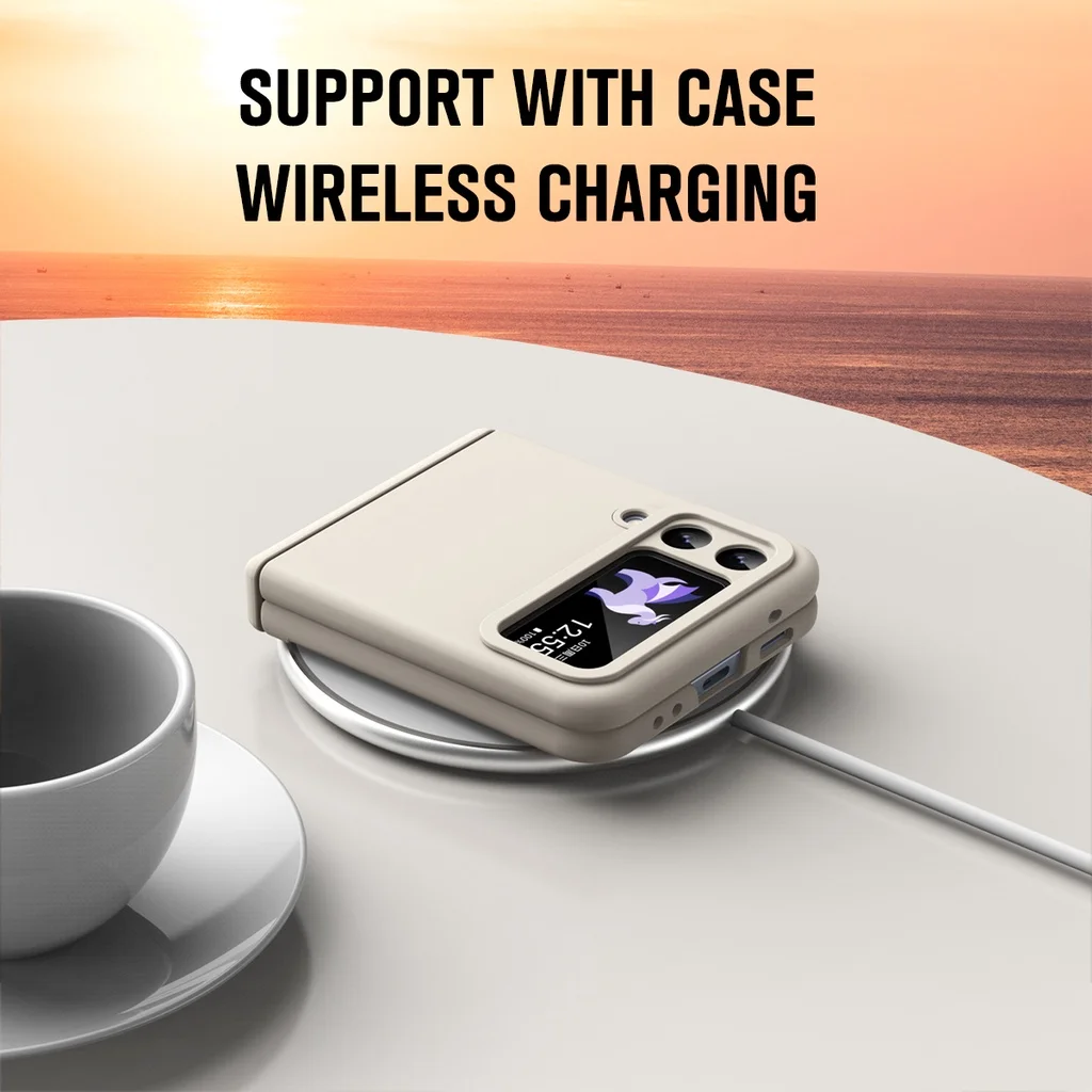 For Samsung Galaxy Z Flip 5 Flip 4 Flip 3 Case Drop Proof Flat Hinged Tempered Film Cover For Samsung Galaxy Z Flip 5 4 3 5G