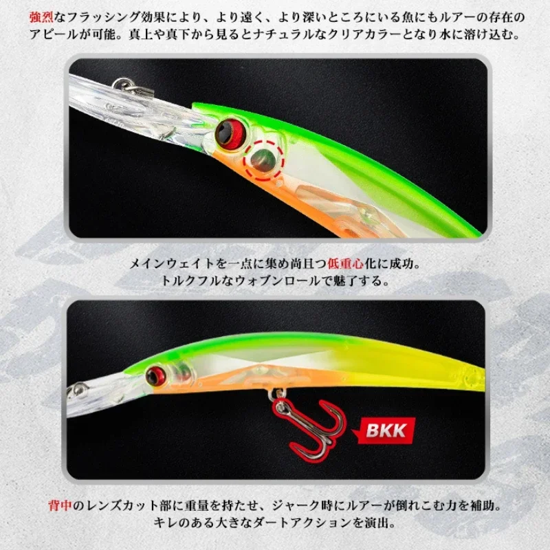 Deep Diver Minnow Sinking Fishing Lure Wobblers 130mm 24g Crystal 3D Hard Bait Megabass Cranbait Japanese Wobblers for Pike Bass fishing lure
