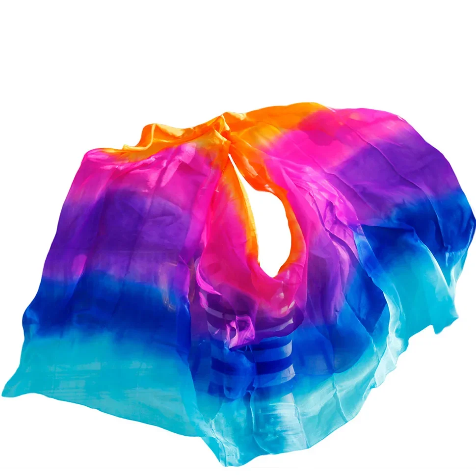 

100% Silk Performance Dance Solid Color Light Texture Veil Shawls Women Scarf Costumes Accessories Belly Dance Veils 250cmx110cm