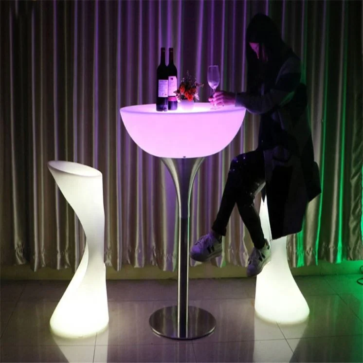 outdoor round party cocktail night club furniture led bar tables and chairs sofa set