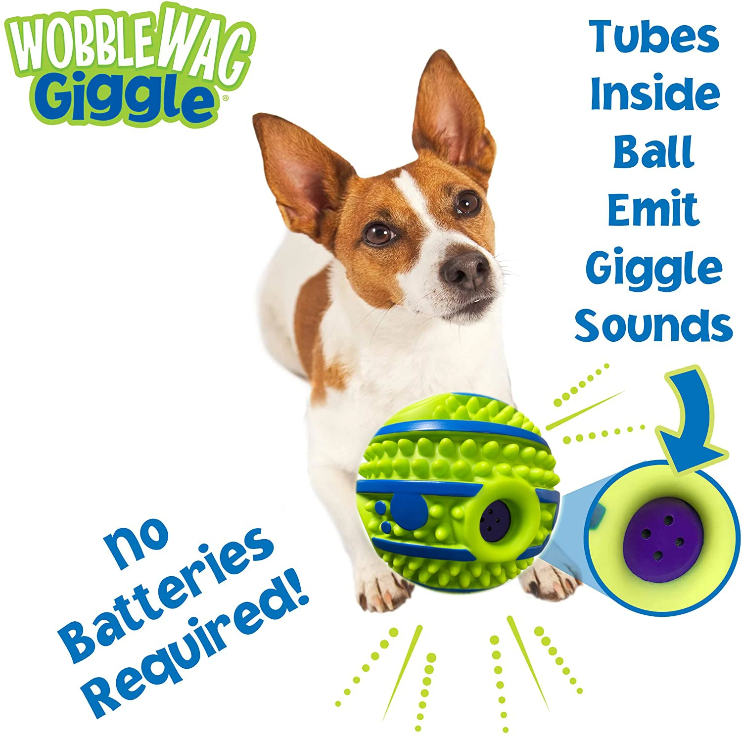 Wobble Wag Toy Para Animais De Estimação, Bola De Brilho, Brinquedo Interativo Do Cão, Sons Divertidos, Quando Rolados ou Abalados, Animais De Estimação Saber Melhor Como Visto Na TV