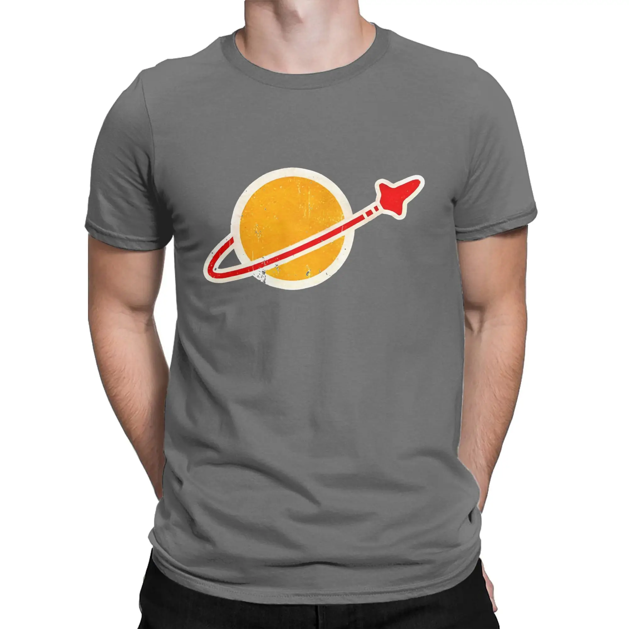 Classic Spaceman Vintage Lego Space 100% Cotton Men's T-Shirt – Round Collar, Short Sleeve Novelty Tee