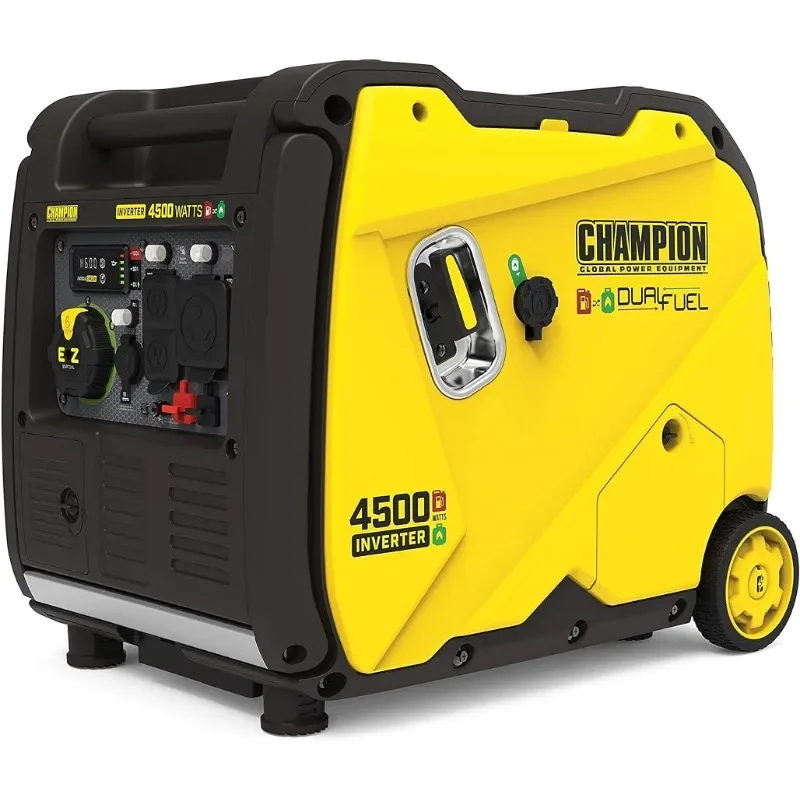 

Dual Fuel RV Ready Portable Inverter Generator, Electric Start Champion Power Equipment 200988 4500-Watt | USA | NEW