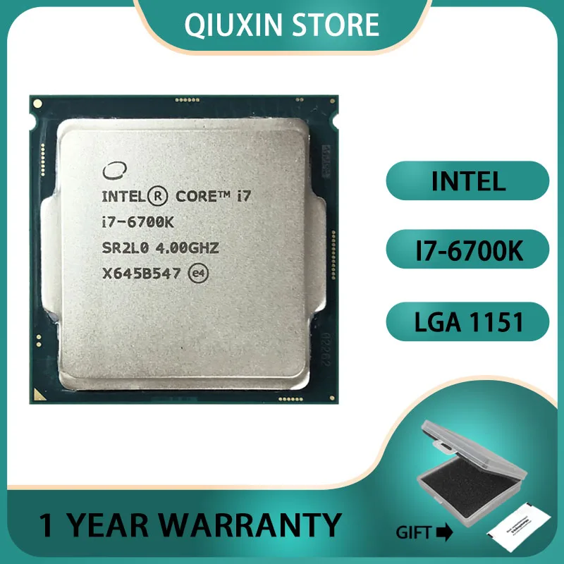 Процессор Intel Core I7-6700K I7 6700 K I7 6700 K 4,0 Ггц 91 Вт Lga 1151 Четырехъядерный Восьмипоточный Процессор