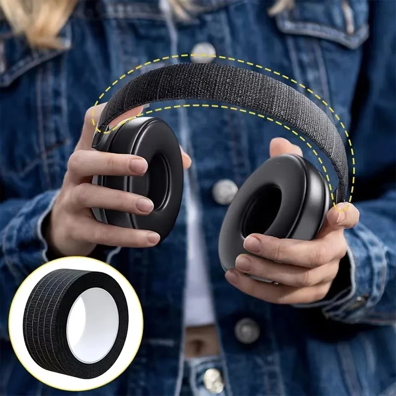 Triple Pack Headphone Headband Protector Tape, Anti-Aging Repair Strips with Durable Fiber Material