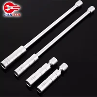 14mm 16mm Magnet Spark Plug Removal Tool Wrench Sleeve 3/8" 12-Point Swivel Candle Key 16mm Long Extension Socket Kit Tools 1