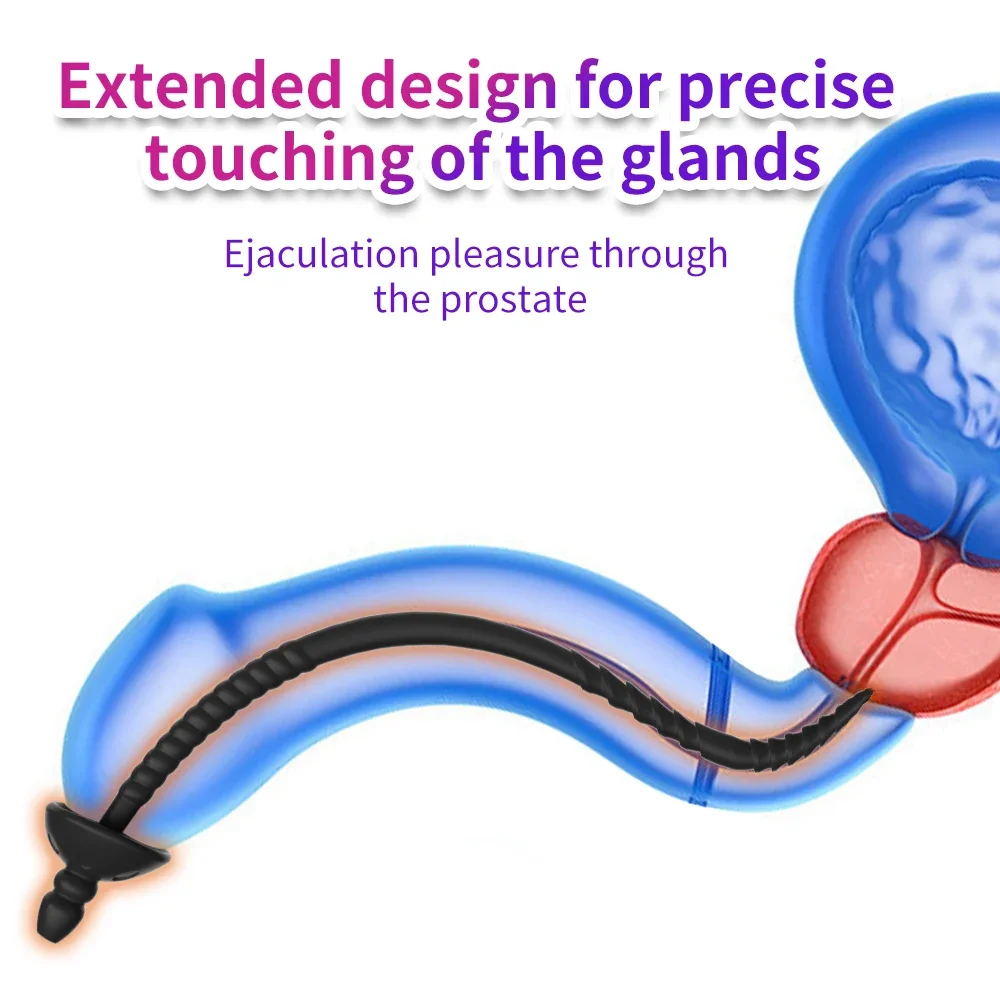 Penis Sex Toys Silicone Hollow Ejaculation Delay Toy Urethral Tube with Plug Syringe Injection Urethral Cleaning Penis Dilator Prostate Stimula