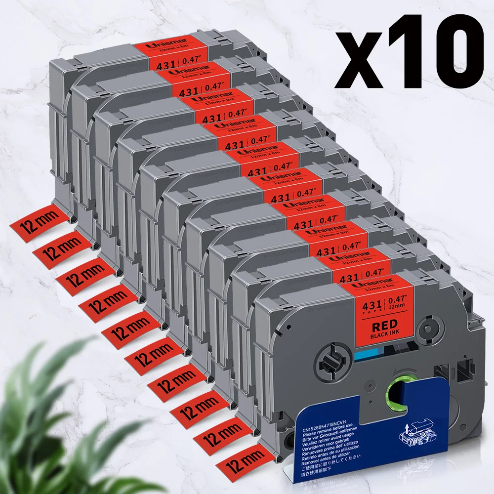 10PK Black on Red