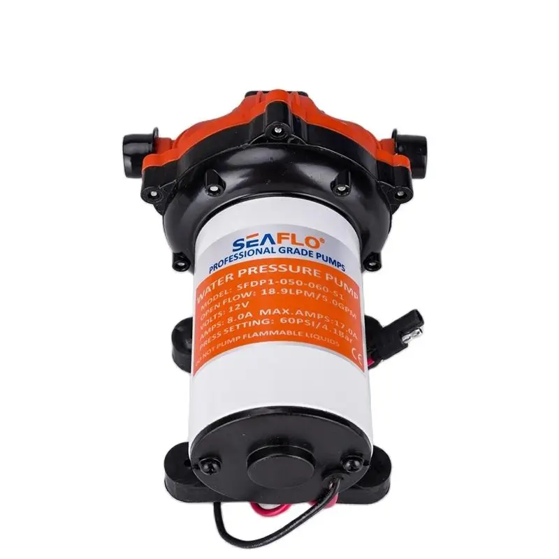 

SEAFLO 51 Series 12V SFDP1-050-060-51 / 24V SFDP2-050-060-51 Water Pump 5.0GPM Micro Diaphragm Pump