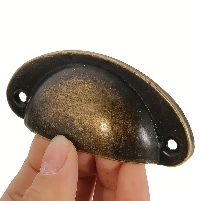 Door Handles Cabinet Handles 10 pcs Recessed Metal Pull Handles Ergonomic Grip Easy Installation Painted Finish