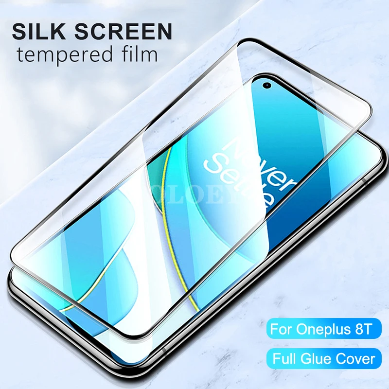 

9D Coverage Protective Glass for Oneplus 8T 7 7T 6T 5T 3T 8 5 6 3 7 t Full Glue ScreenProtector Film Nord 10 N100 N 10 100 5G HD