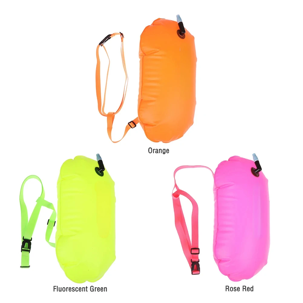 Inflatable PVC Swimming Buoy Tow Float Dry Air Bag with Waist Belt for Swimming Water Sport Safety Bag with Air Filling Nozzle