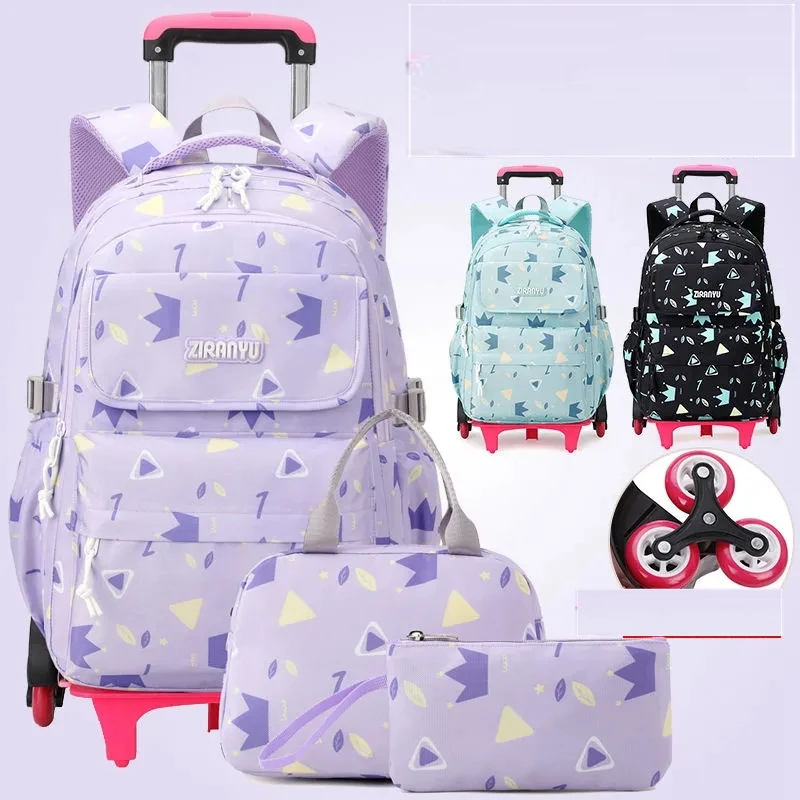 Школьный-рюкзак-на-колесиках-ziranyu-Набор-сумок-для-ланча-сумка-для-ручек-детский-школьный-рюкзак-на-колесиках-с-тележкой-школьная-сумка-на-колесиках-для-девочек