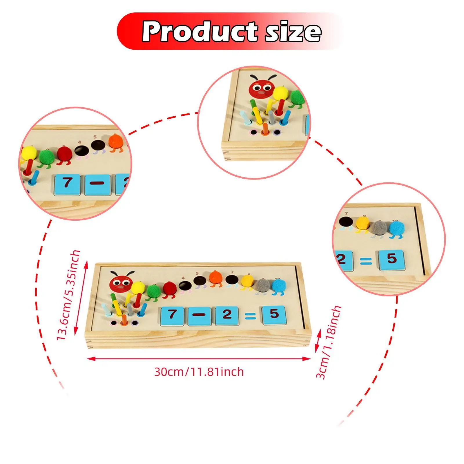 Educational Math Manipulatives Counting Toy for 3+ Year Old Wooden Develop Educational Math Manipulatives Counting Toy for 3+ Year Old Wooden Develop