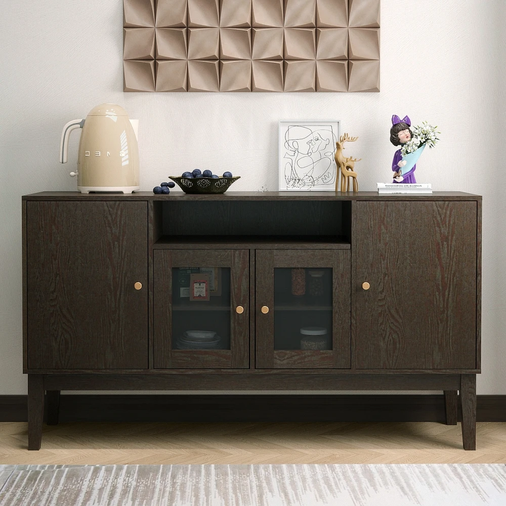 Sideboard Buffet Console Table with Adjustable Shelves - Media Cabinet 4