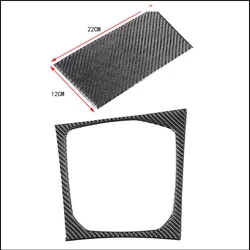 Luxury Carbon Fiber Central Control Gear Panel Frame Interior Accessory (RHD - Black - 3)