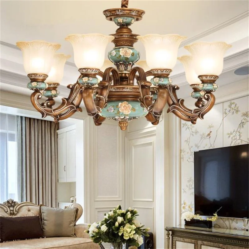 Modern Chandelier Lighting Resin Lustre LED Moderne China Home Indoor Lamp