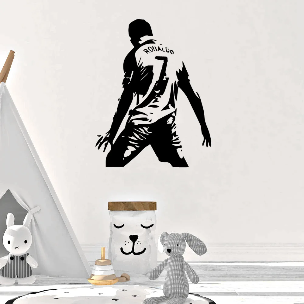 Football Cristiano Ronaldo player Wall Decal Art Vinyl Stickers For Kids Rooms Removable Decor Wall Decals