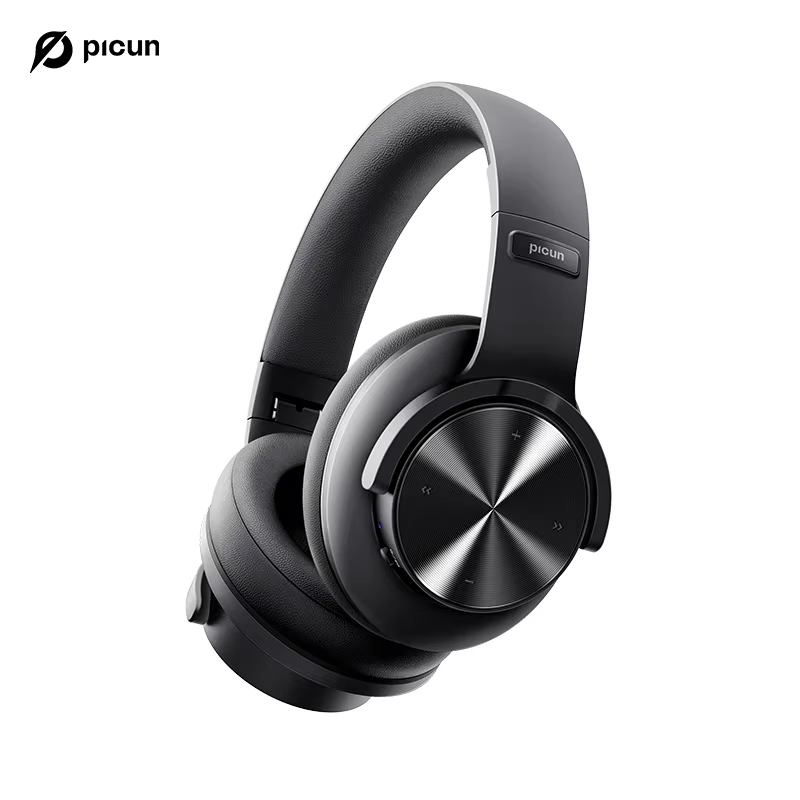 Picun B8 Bluetooth Headphones 120H Playtime Headset Wireless Bluetooth 3EQ Mode Low Latency Hands-Free Calls Over Ear Headphones
