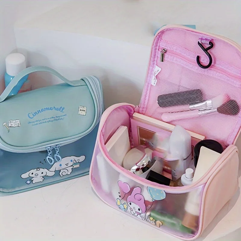 MINISO - Sanrio Kuromi Transparent Waterproof Girl Storage Bag, Portable Zipper Organizer Bag, Holiday Gift For Friends