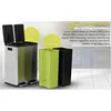 SIMPLI-MAGIC 60 Liter / 16 Gallon Rectangular Hands-Free Dual Compartment Recycling Kitchen Step Trash Can with Soft-Close Lid 6