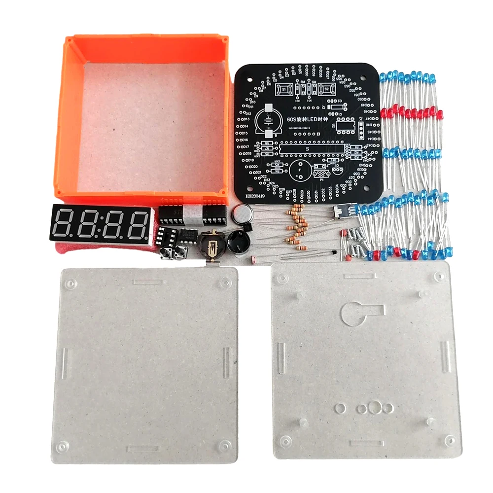 DIY Electronic Digital Clock Kit with LED Temperature & Time Display