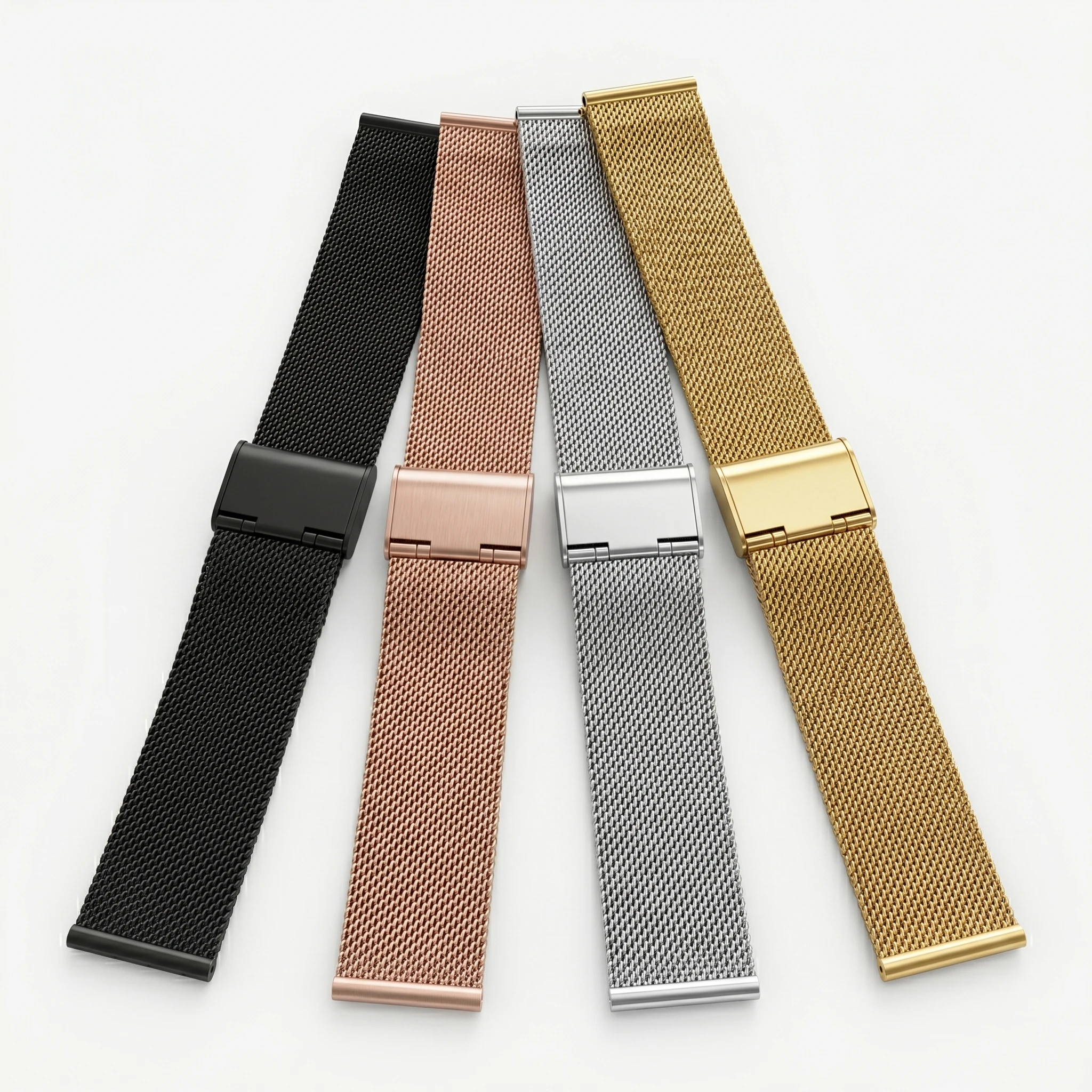 Universal Milanese Mesh Stainless Steel Breathable Watch Band Replacement Strap