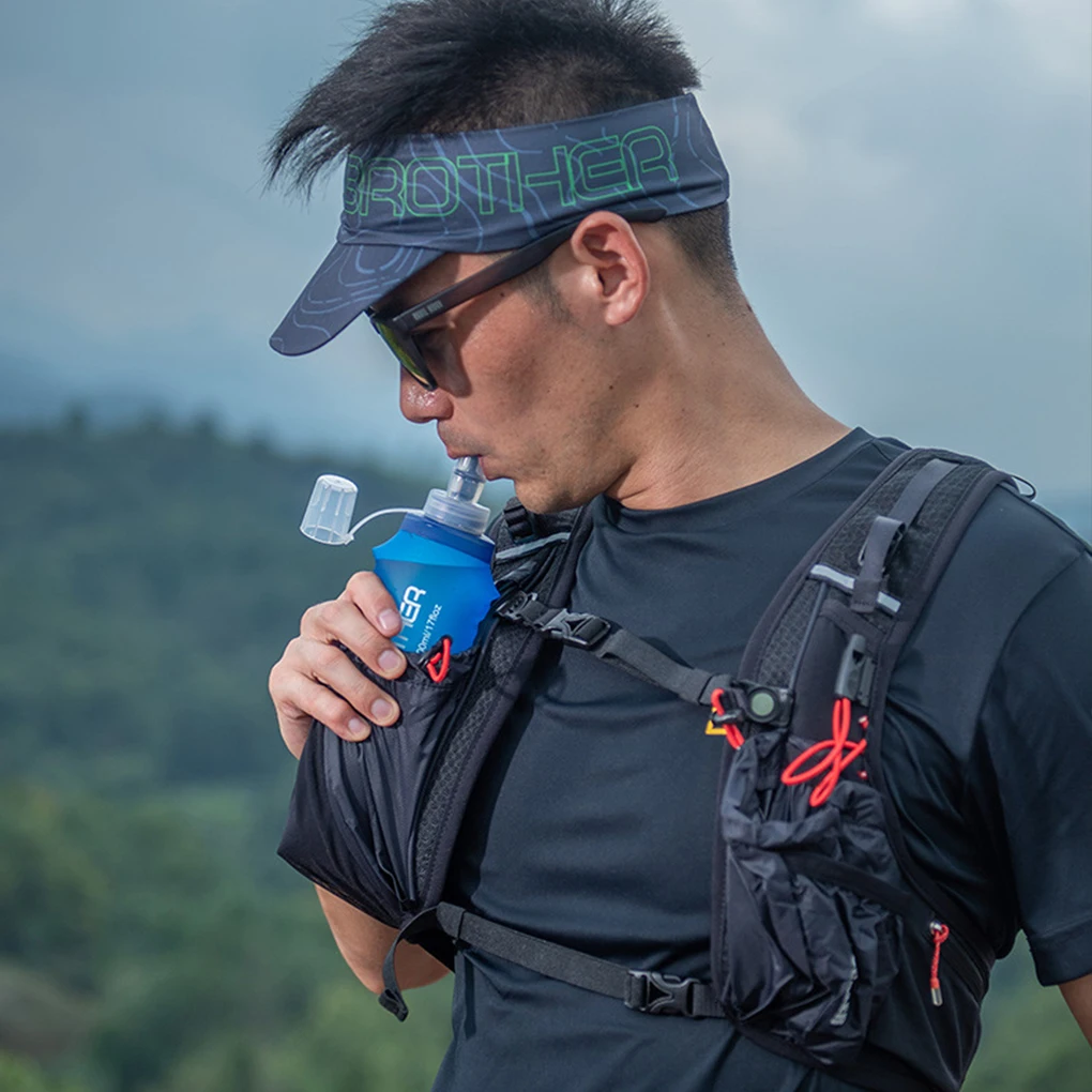 Outdoor Sport Portable Water Cup Camping Running Bicycle Soft Water Bottle Folding TPU Soft Flask Bag BPA Free sports water bottle portable water bottle sports water bag 250/500ML