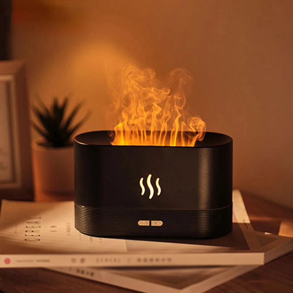 Diffuseur D'arômes De Flamme Rvb, Humidificateur Usb, Lumière De Simulation  De Bureau, Supporter Ficateur D'air D'aromathérapie Pour Chambre À Coucher,  7 Couleurs, Le Plus Récent - Humidificateurs - AliExpress