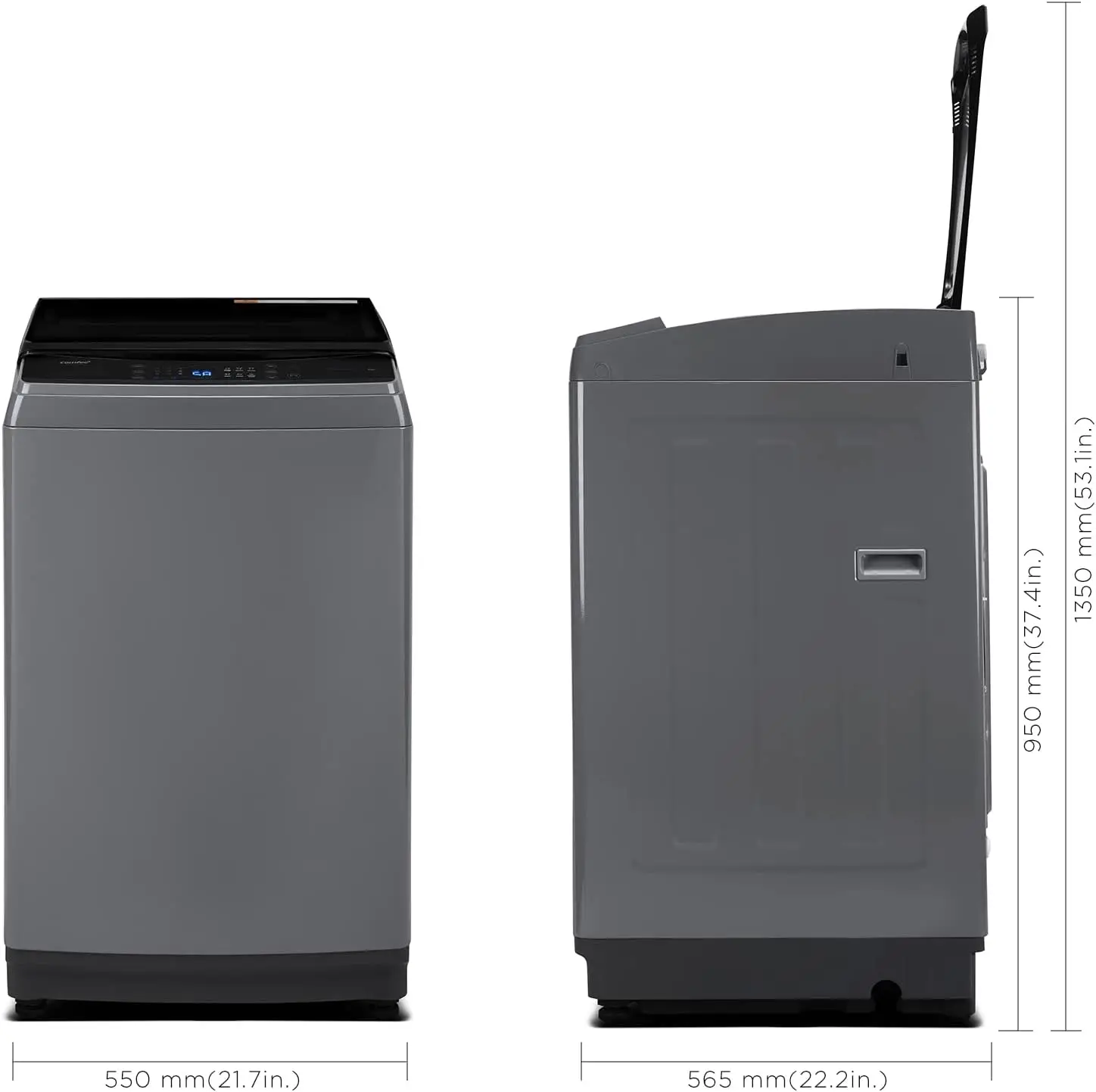 Washing Machine 2.4 Cu.ft LED Portable Washing Machine and Washer Compact Laundry, 8 Models, Environmentally , Child Lock for RV 6