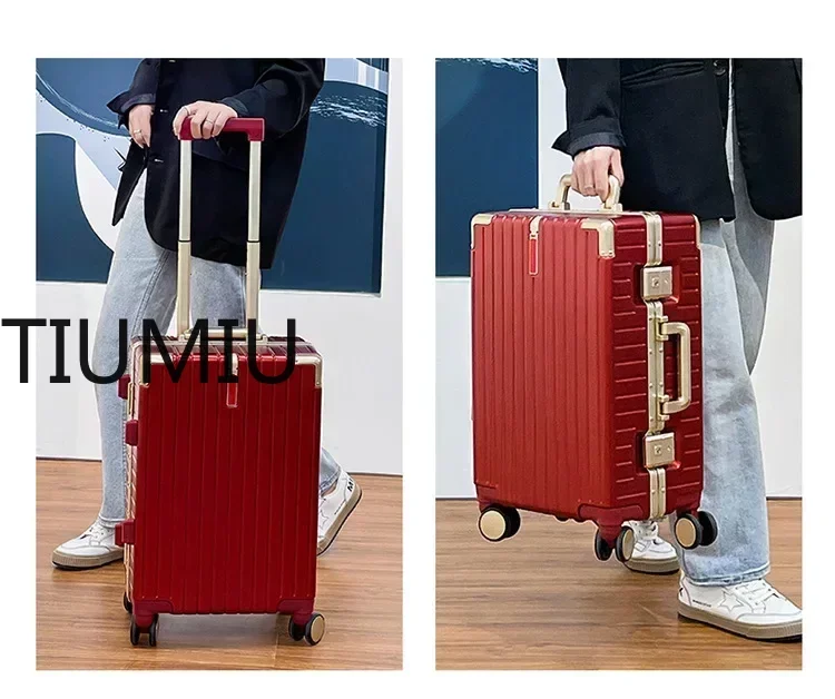 High Quality Luxury Luggage 20/22/24 Inch Large Capacity Suitcase Women's Carry-on Password Suitcase