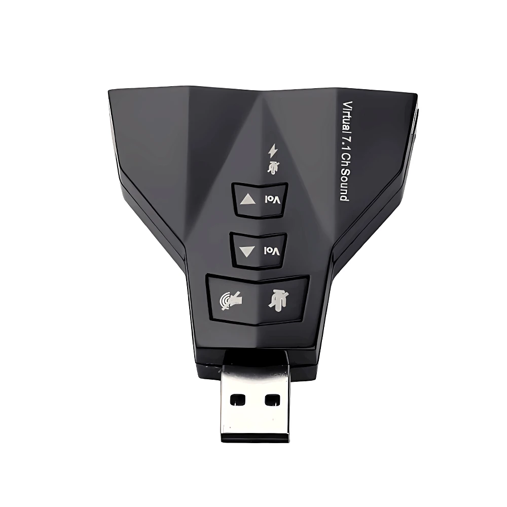휴대용 3D 외부 Usb 오디오 사운드 카드, 디지털 듀얼 가상 7.1 채널 USB 2.0 오디오 어댑터 pc용 더블 사운드 카드