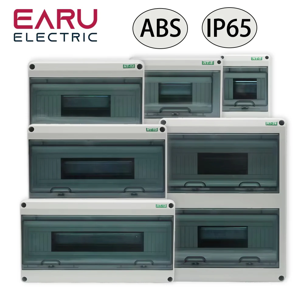 IP65 HT-5/8/12/15/18/24 WAY DC Circuit Breaker Distribution Box PC/ABS Plastic O