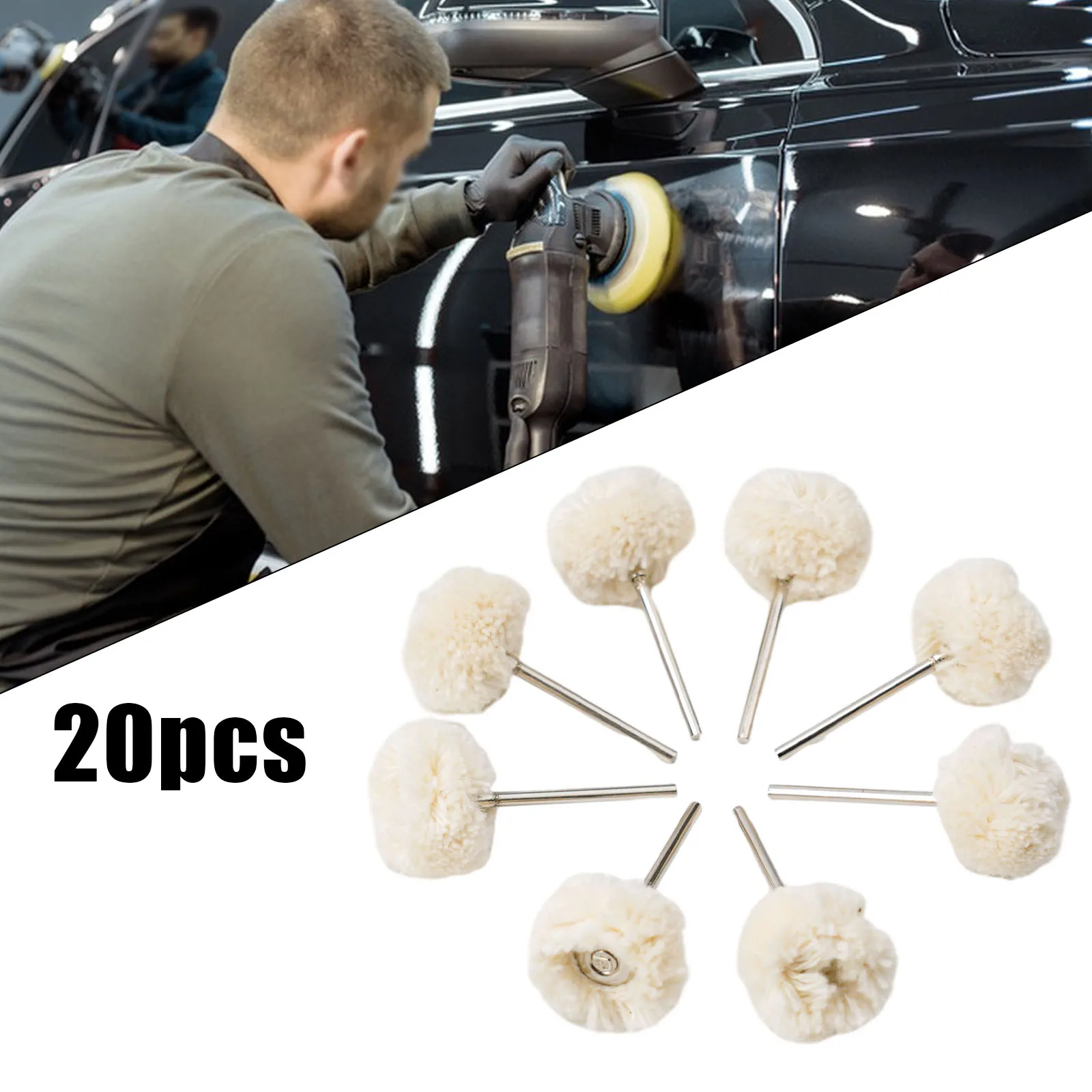 

Щетка полировальная шерстяная 2,35/3 мм с хвостовиком, 20 шт.
