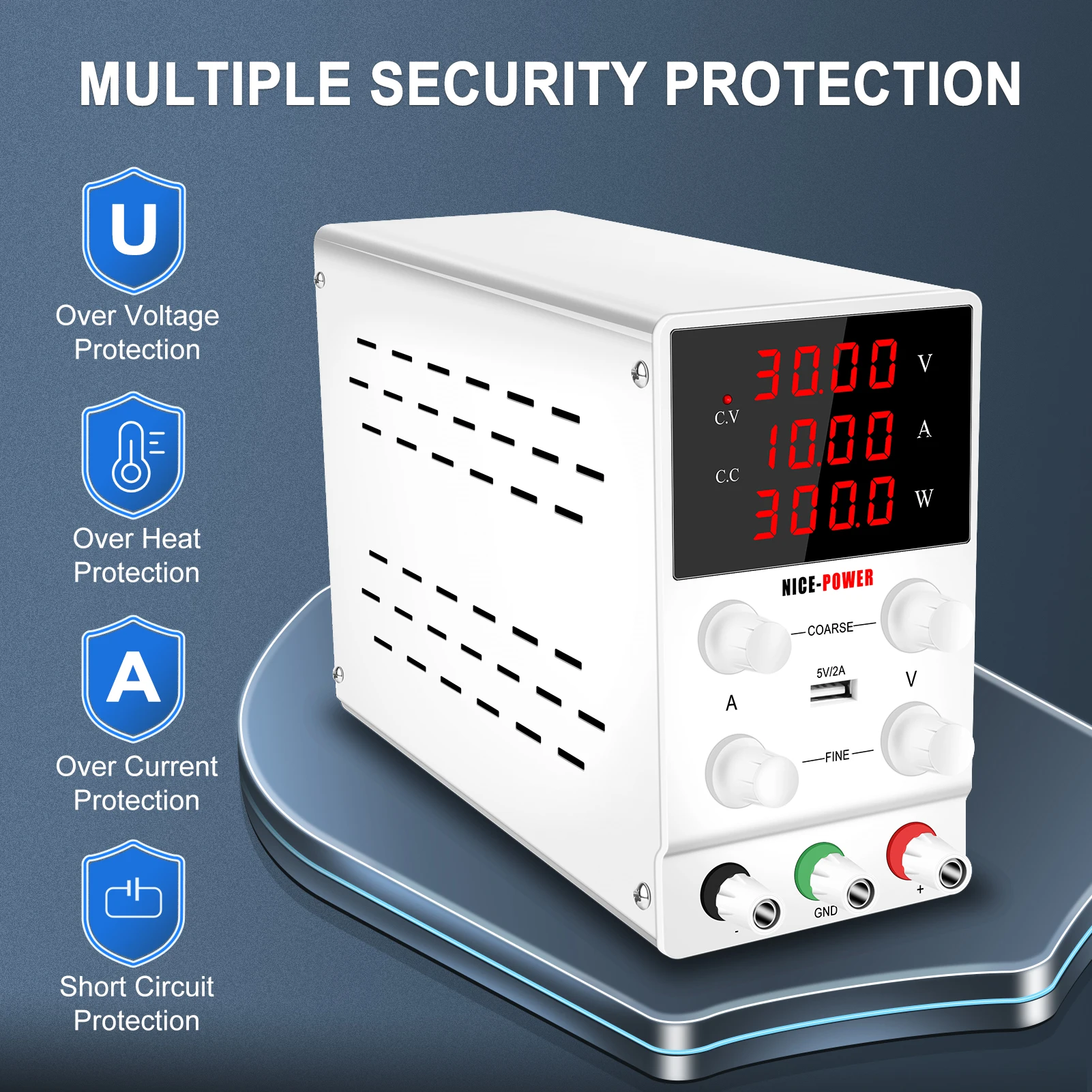 Einstellbare Labor Netzteil 30V10A 5A 120V Schaltbank Netzteile DC Netzteil USB Schnittstelle Reparatur Spannungsregler – Detail 10