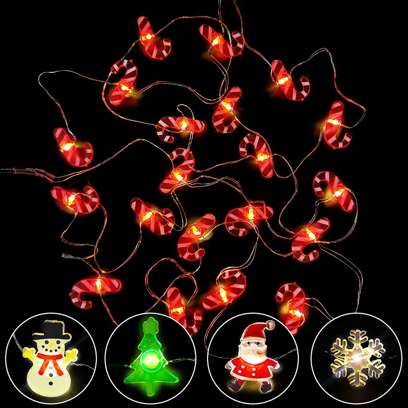 2m 20led Weihnachts lichts chnur Santa Claus Elch Weihnachts baum Licht Frohe Weihnachten Party Dekorationen für Zuhause Navidad Neujahr