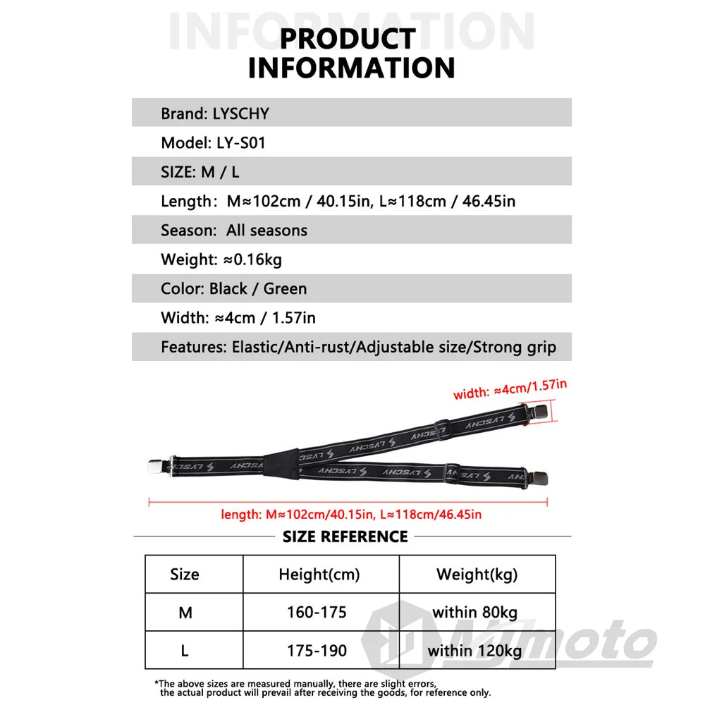 Y Shape Pants Suspenders Pants Braces Belt Men's Back Suspenders Adjustable Brace Motorcycle Racing Riding Suspender Strap