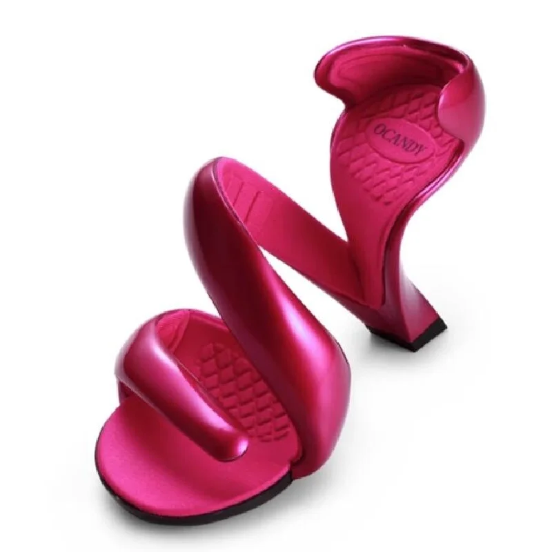 Women Open The Toe Cut Out High Heels Gladiator Sandals Fashion Sexy Bling Snake Shape Bottomless Shoes women sandals women high heels
