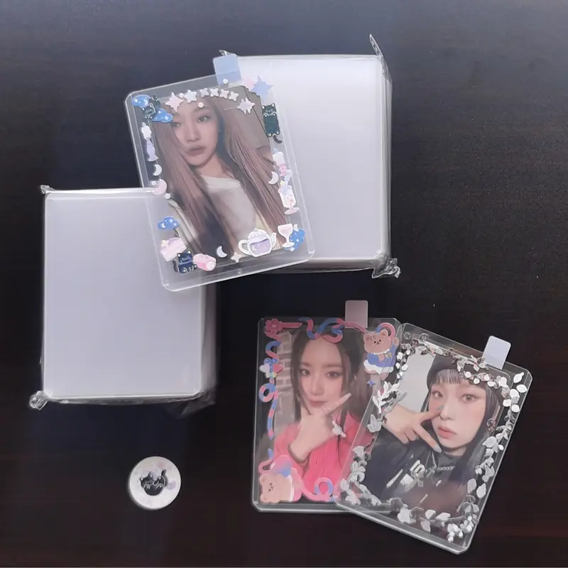 Utalo 1 ~ 50 Pcs 35PT Protective Toploader Super Clear KPOP Photocard Sleeves Card Trading Supply Double-sided Film Cardholder - Image 5