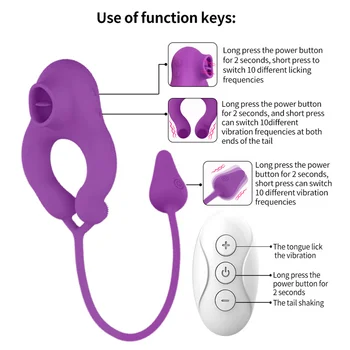 Silicone Tongue Licking Anal Butt Plug Vibrator Nipples Clitoris Penis Massage Sex Toys For Women Men Couples Flirting Games 6