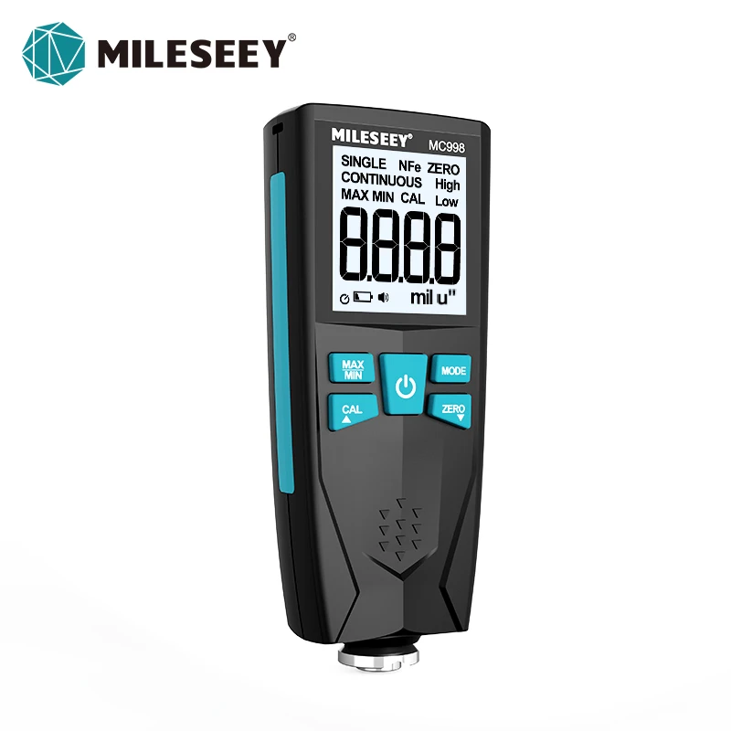 Mileseey MC998 자동차 수리 도구 용 코팅 두께 게이지 자동차 도구 필름 페인트 두께 측정기 측정 장비