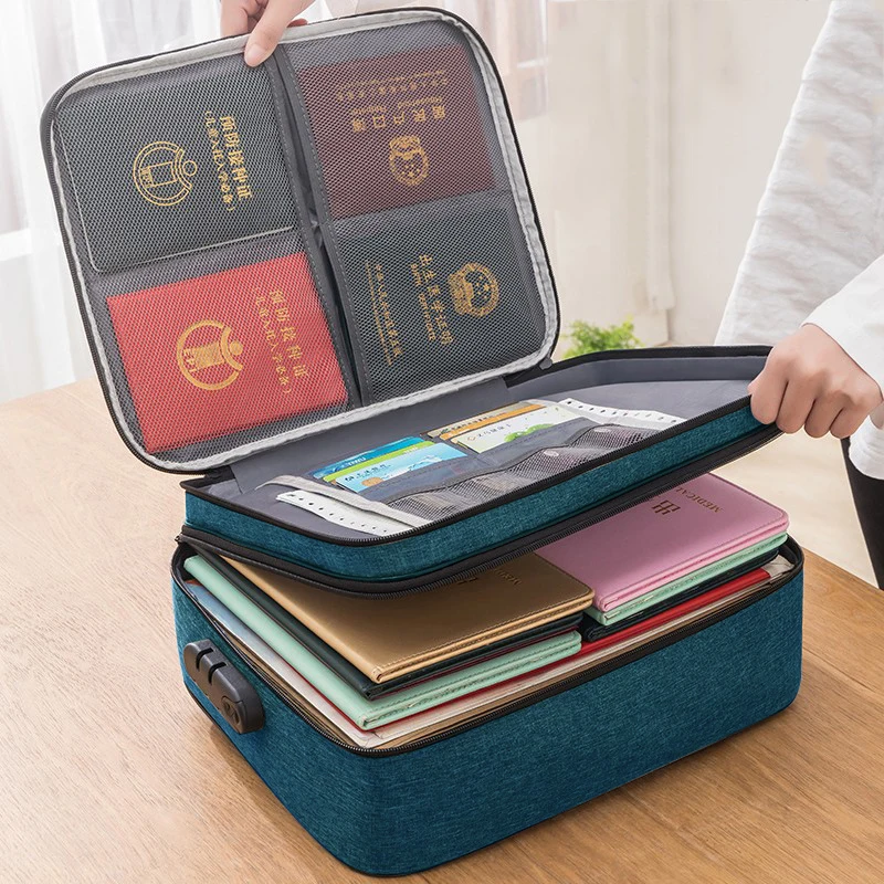 Document Bag Bag for Document Organizer Briefcase Storage Men's Women's Business IPAD Electronic Pouch Case Supplies Accessories