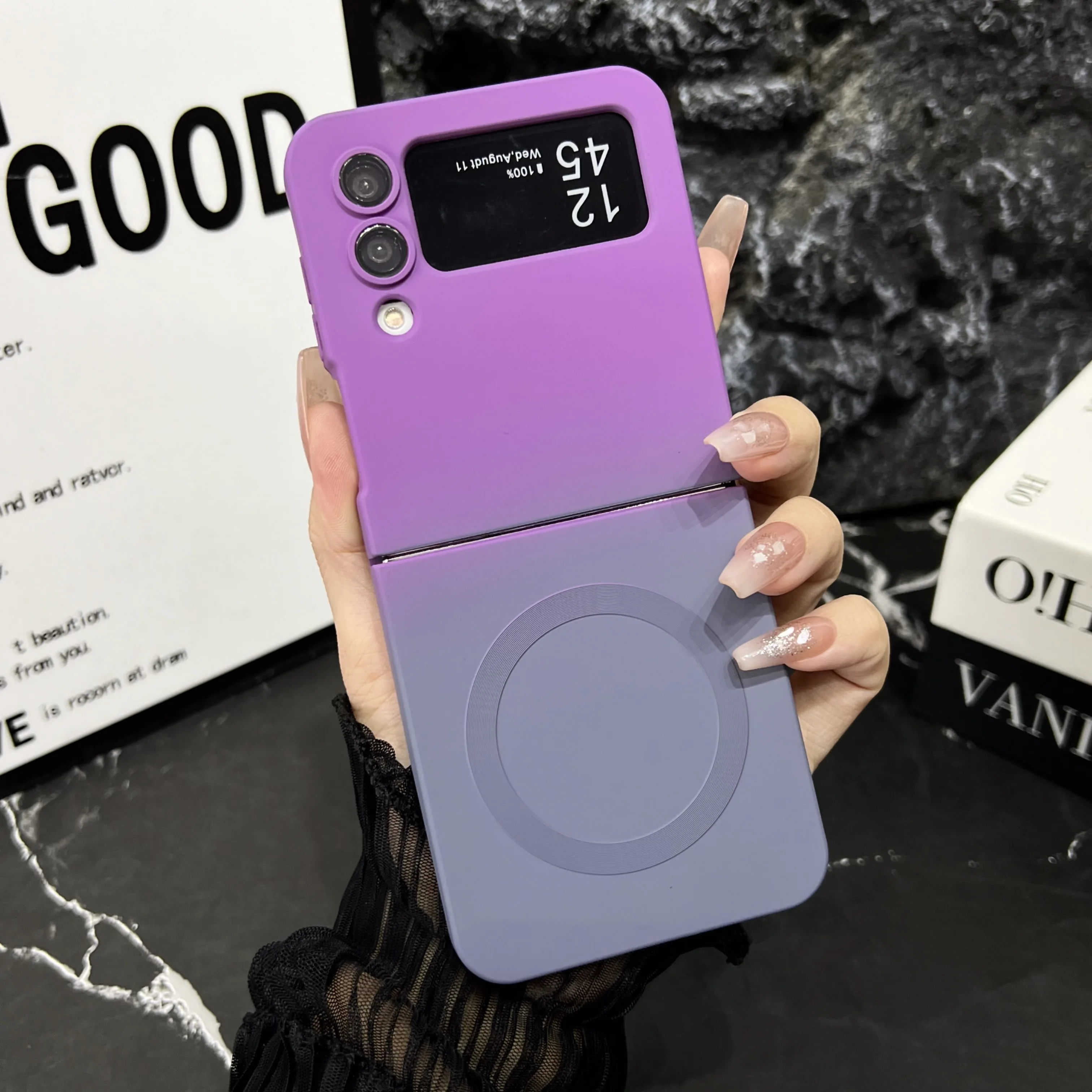 Gradient Silicone Soft Magnetic Phone Case - Protective Cover