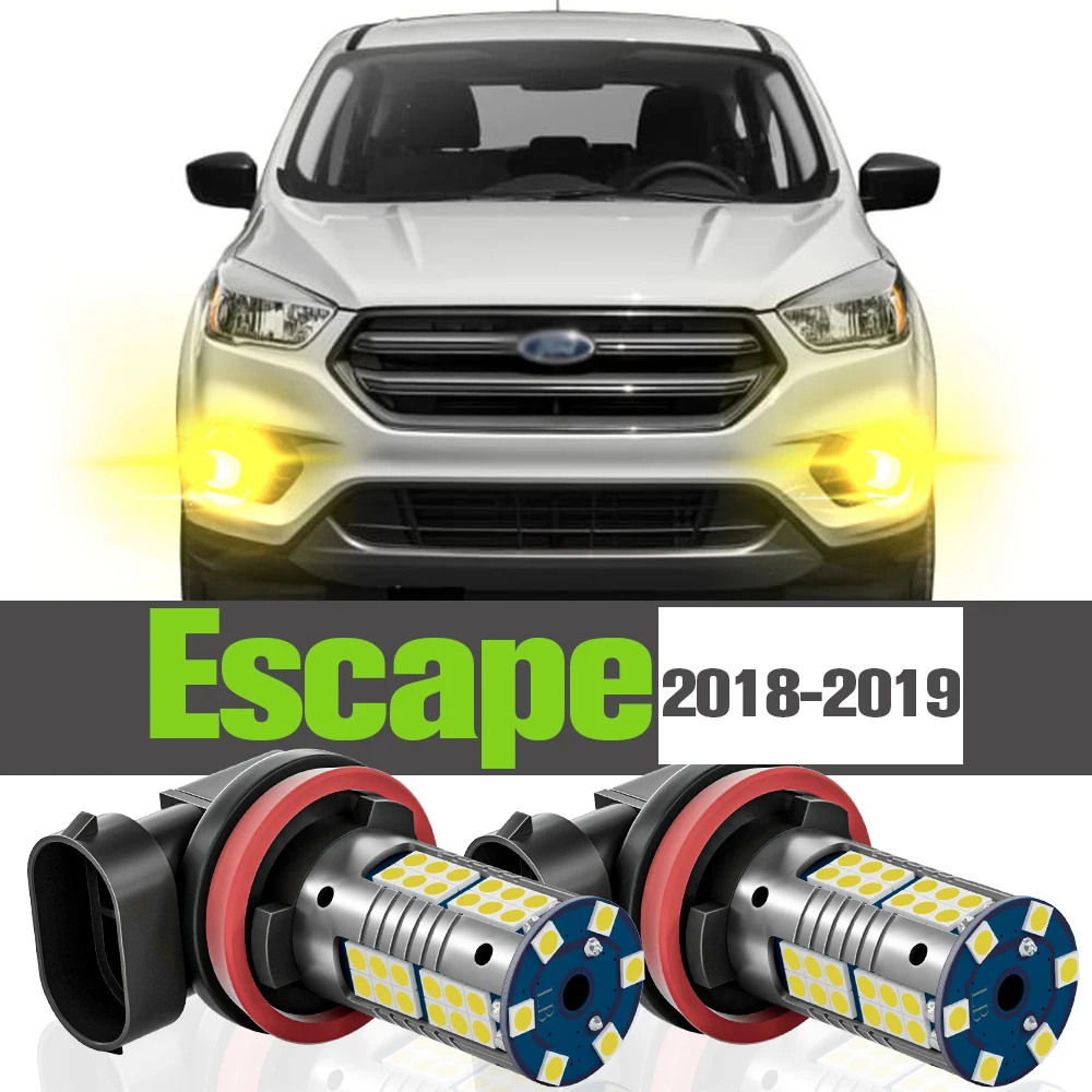 

2x LED Fog Light Accessories Lamp For Ford Escape 2018 2019