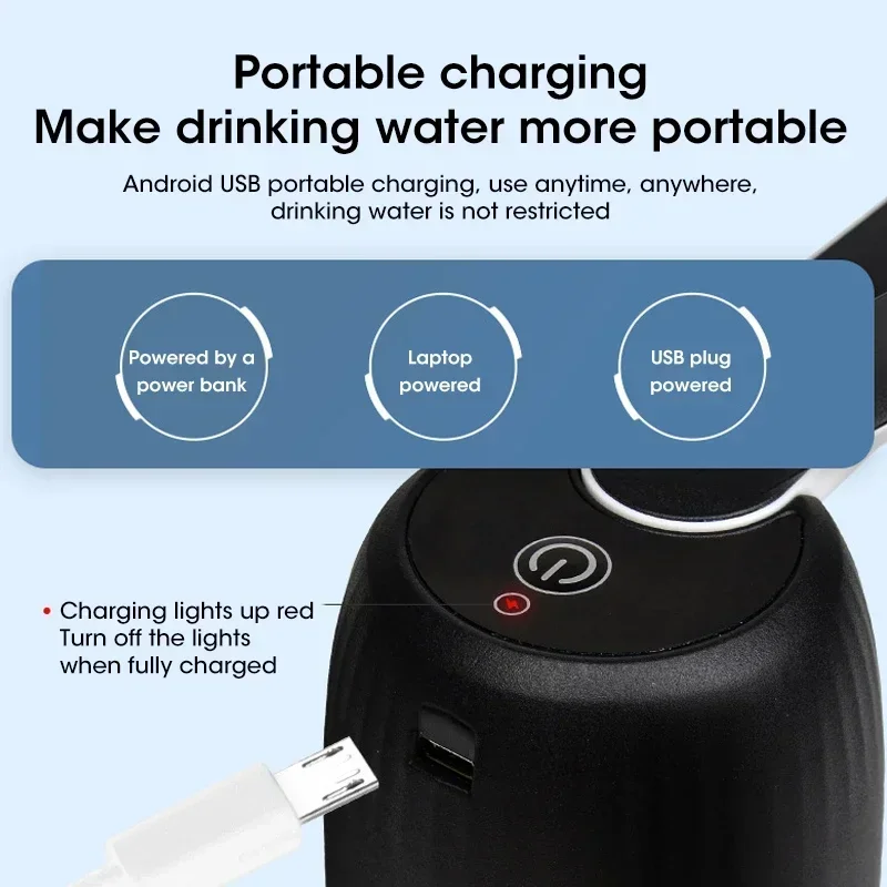 Water Dispenser Bottle Pump, Electric Water Pump Automatic Switch Water Dispenser Portable USB Charging DrinkingWaterDispenser 6