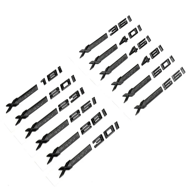 

X DRIVE S DRIVE car logo stickers for BMW X1X5X3X7 four-wheel xdrive20i 30i 35i 40d 28i Sdrive 18i displacement side tail label