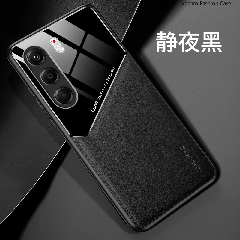 Sleek Magnetic Leather Phone Case - Ultra-Thin, Lightweight Cover