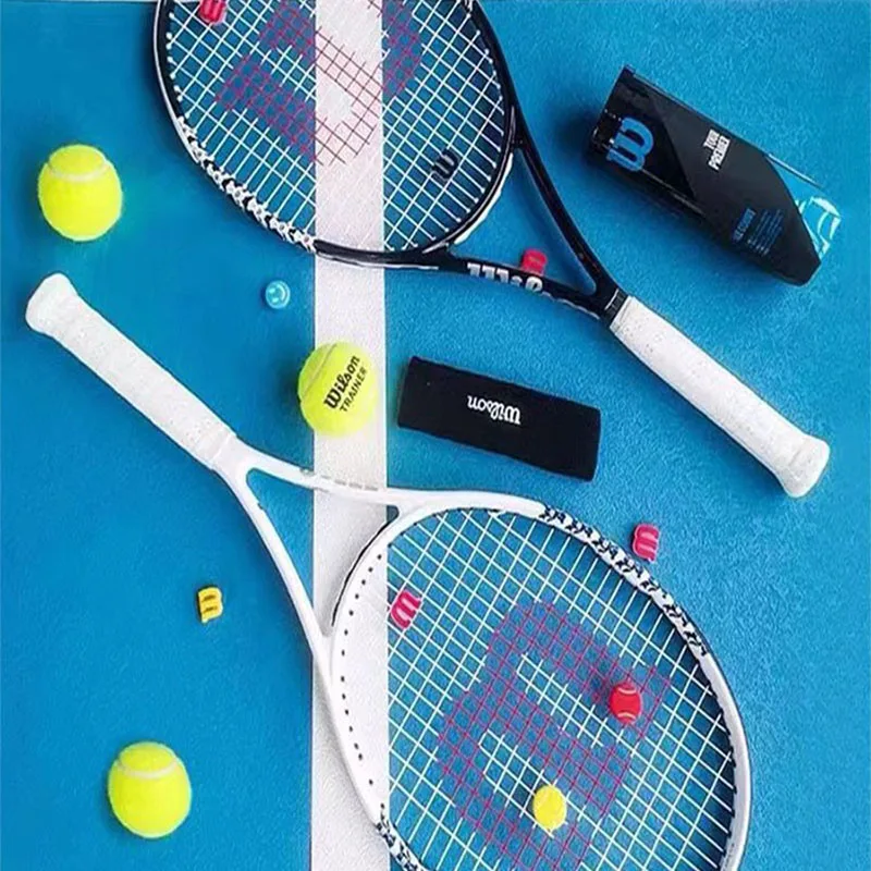 Original Wilson Tennis Rackets Full Carbon Fiber Professional Competition Racket Adult Men Women Novice Training Tennis Racquet